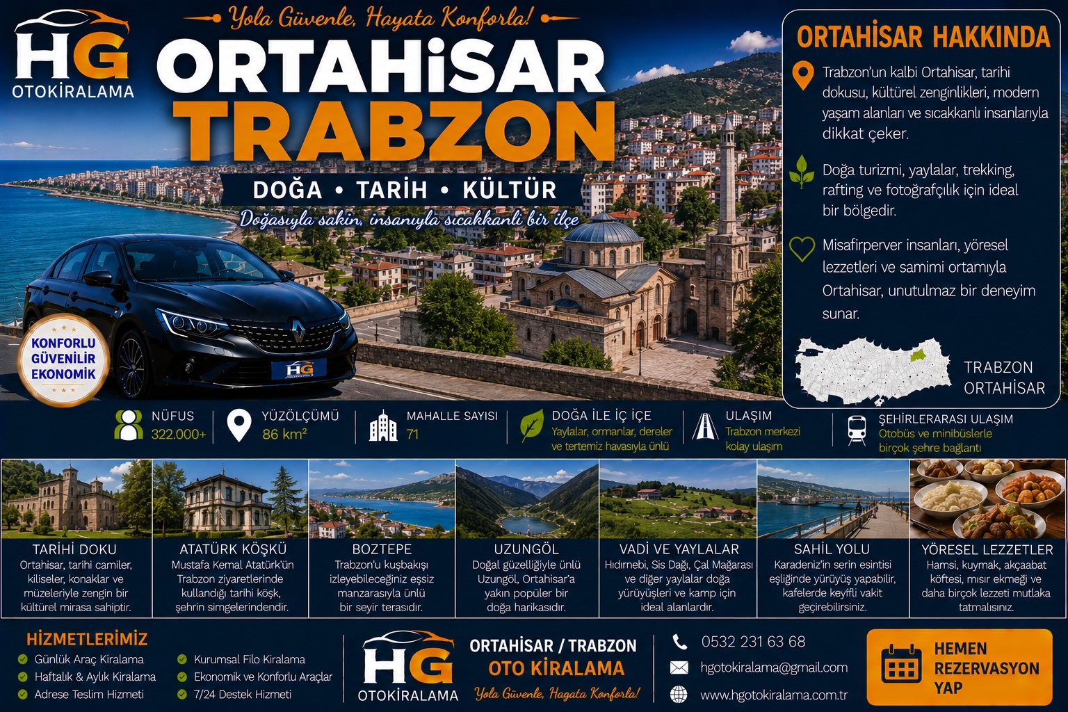Ortahisar Trabzon araç kiralama | HG Blog
