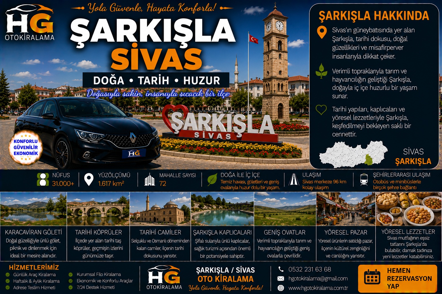 Şarkışla Sivas araç kiralama | HG Blog