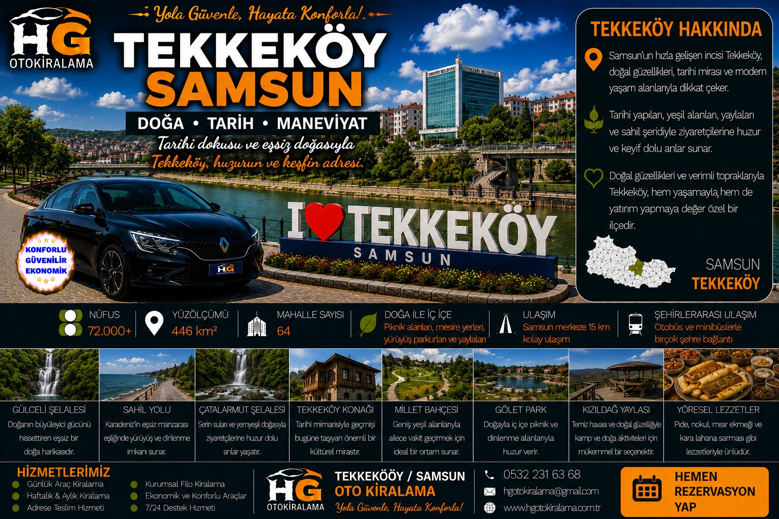Tekkeköy Samsun araç kiralama | HG Blog