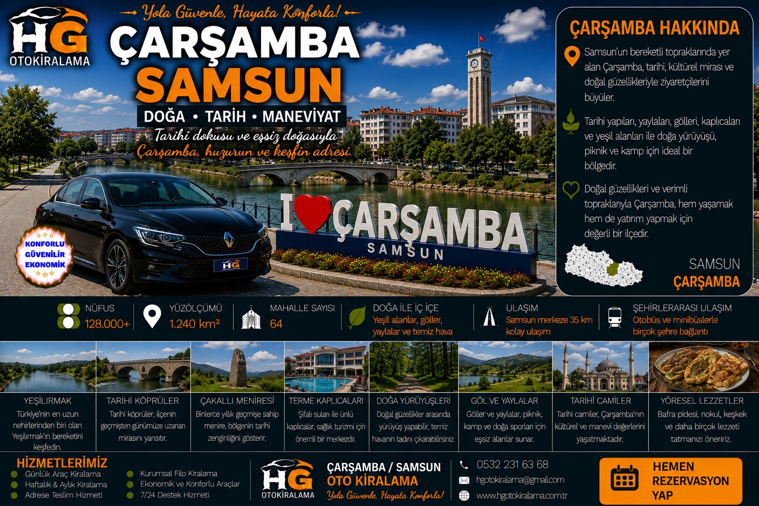 Çarşamba Samsun araç kiralama | HG Blog